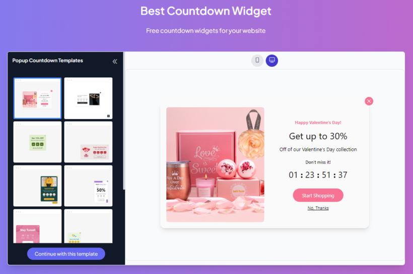 a powerful countdown timer for website